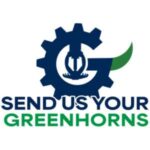 G logo with the words "Send us your greenhorns underneath"